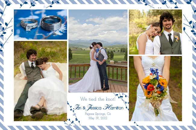 Wedding Announcement and Thank you Card Jessica and Ian's Wedding Stationary | Denver Wedding Invitations | Denver Vintage Wedding Photographer | Colorado Destination Wedding Photographer