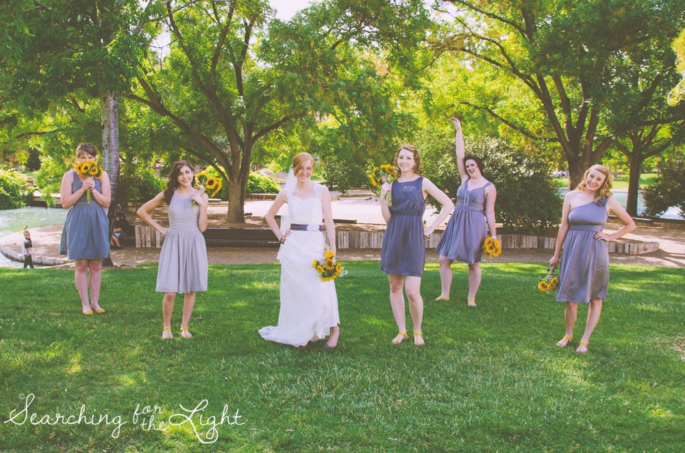 Denver Wedding Photographer Shares Destination Wedding in NM, bridal party creative photo