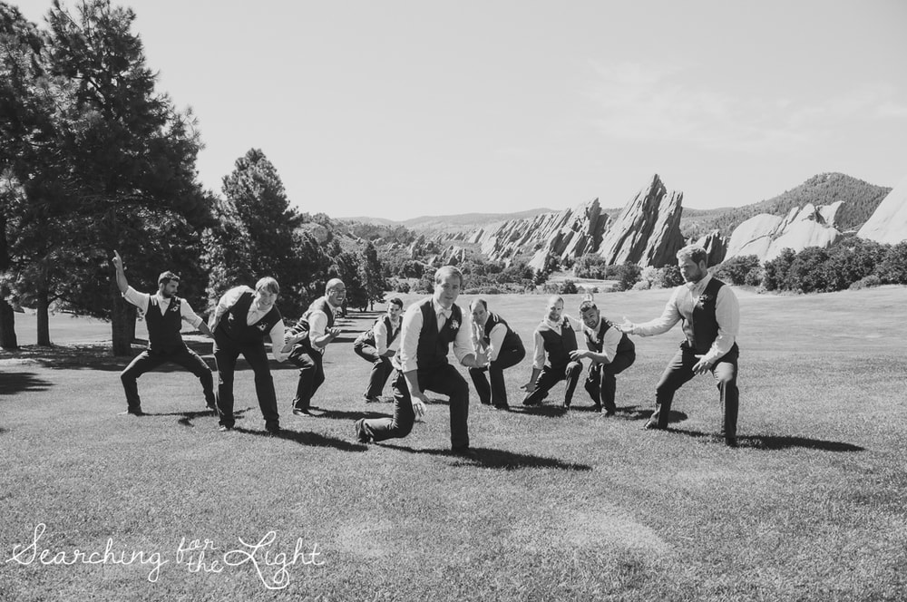 Groomsmen Arrowhead Golf Course Wedding Photos by Denver Wedding Photographer