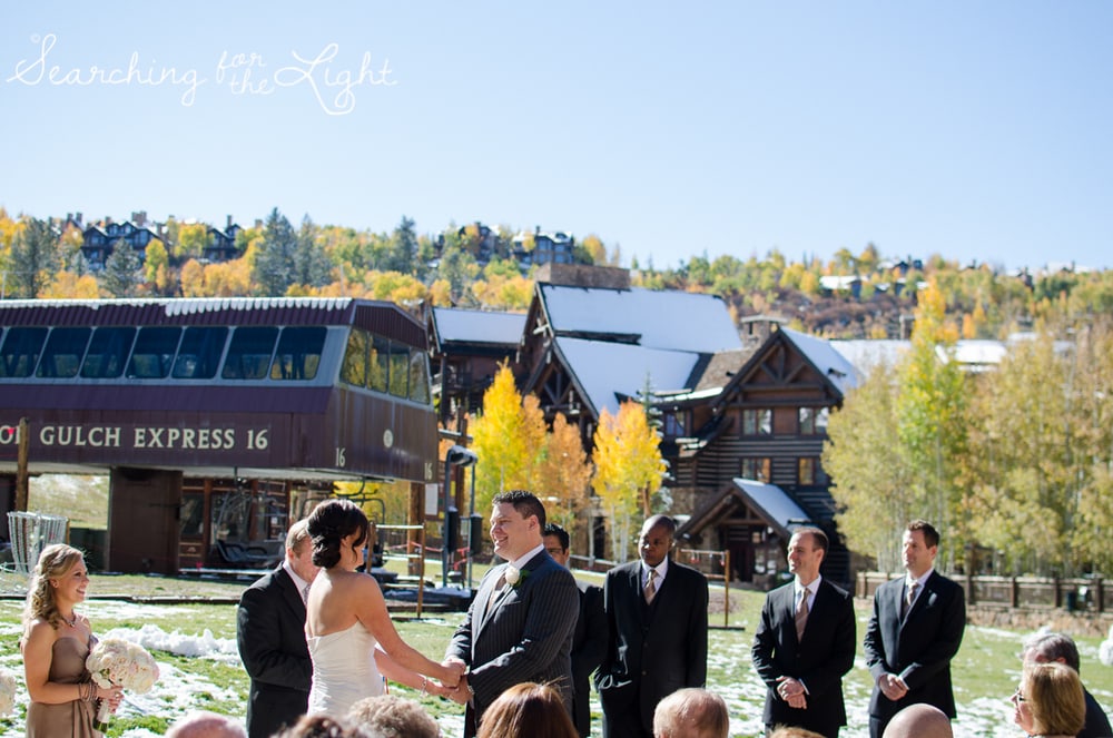 outdoor Fall Wedding photos in Beaver Creek, CO by Denver Wedding Photographer