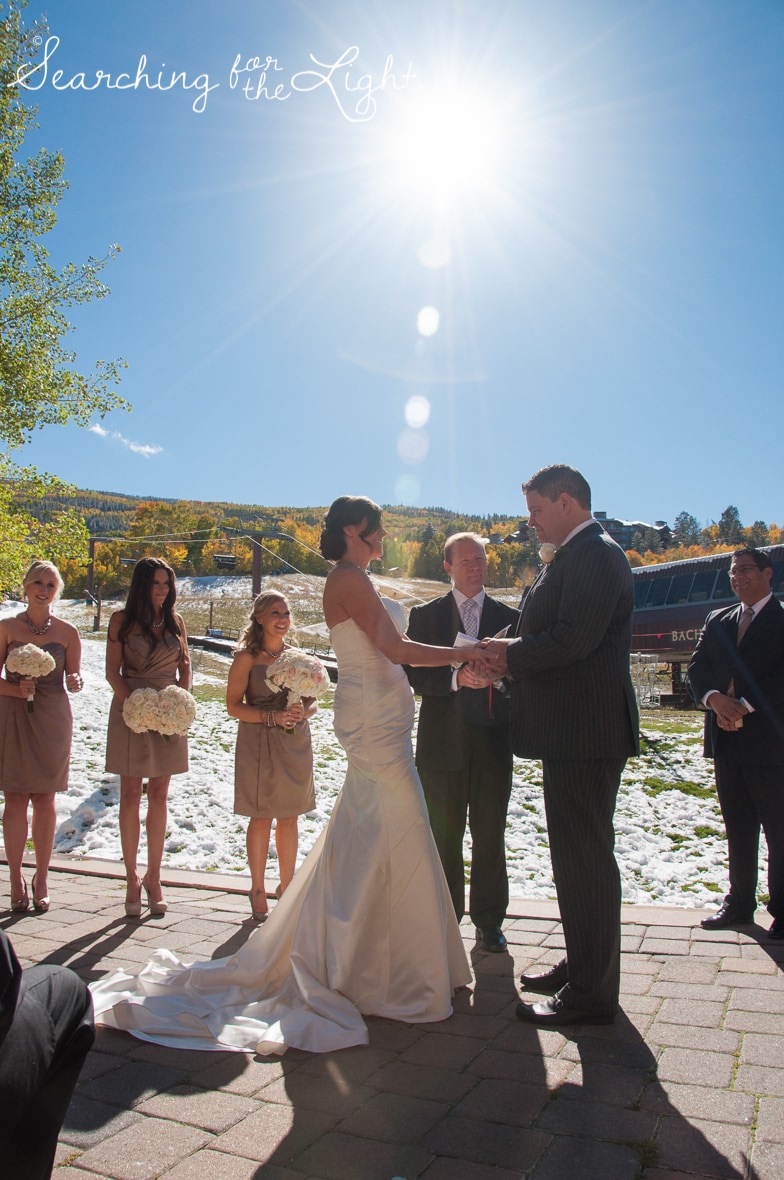 Fall Wedding photos and Ceremony photos in Beaver Creek, CO by Denver Wedding Photographer