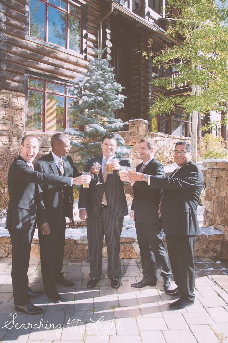 groomsmen Fall Wedding photos in Beaver Creek, CO by Denver Wedding Photographer