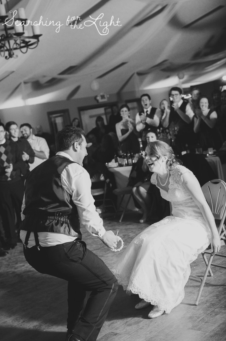 garter toss Snow Mountain Ranch Wedding Photo Fall Wedding by Denver Photographer