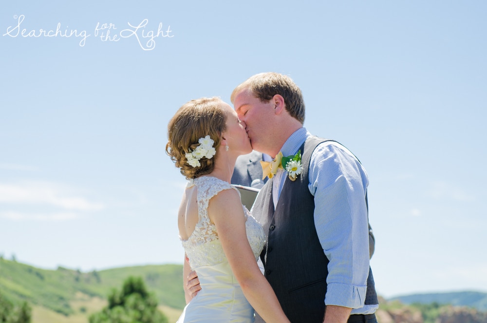 The Wedding Ceremony Kiss: Wedding ideas from a professional denver wedding photographer featuring tips on how to make sure your first kiss is picture perfect