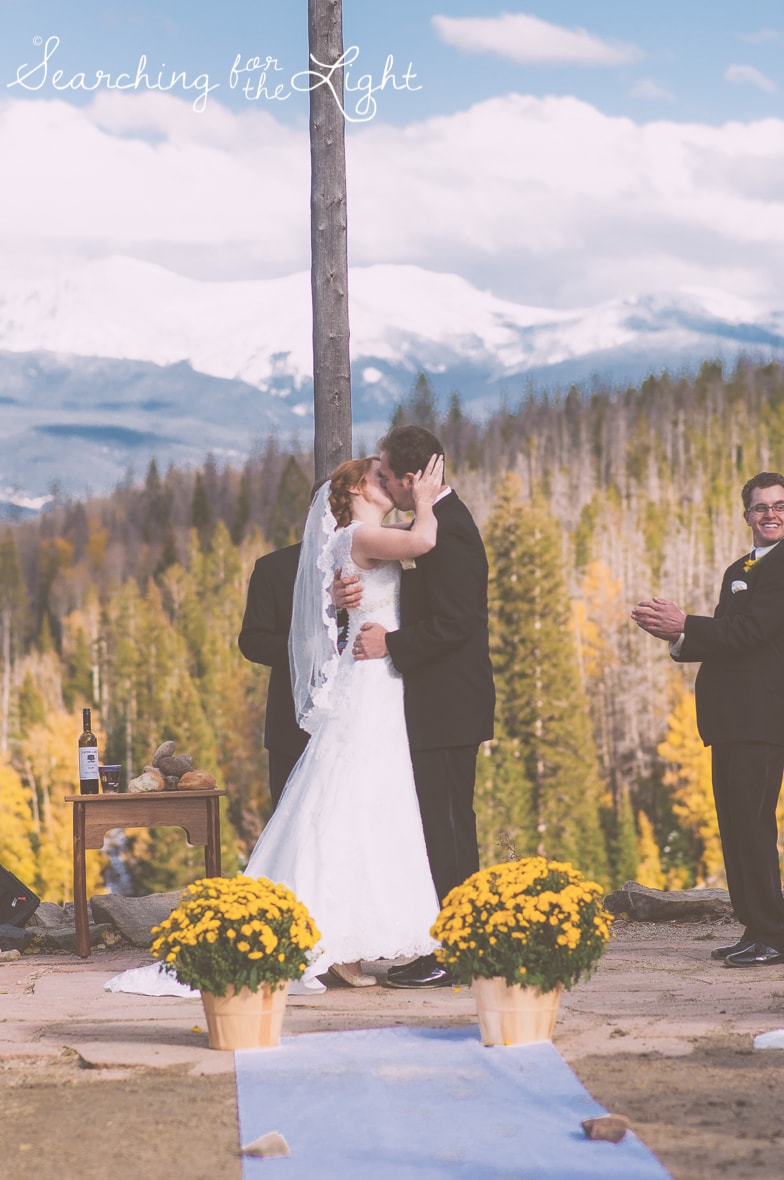 The Wedding Ceremony Kiss: Wedding ideas from a professional denver wedding photographer featuring tips on how to make sure your first kiss is picture perfect