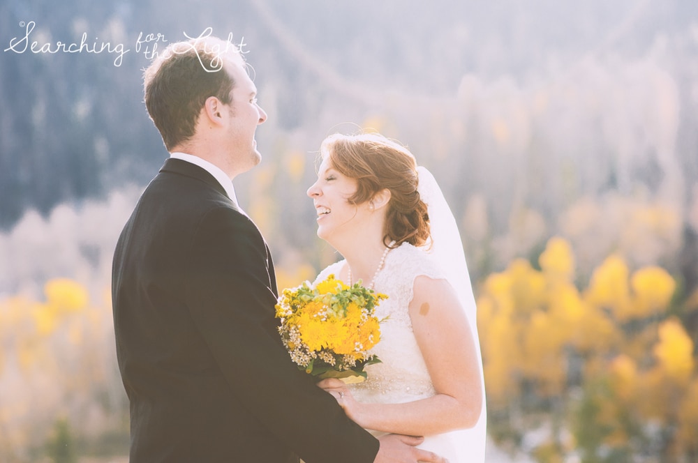 Have a Moment Alone Post Wedding Ceremony: Wedding Ideas from a professional Denver wedding photographer featuring the idea to make time for a moment alone.