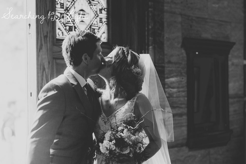 bride and groom after they were just married, church wedding, colorado wedding photographer photos