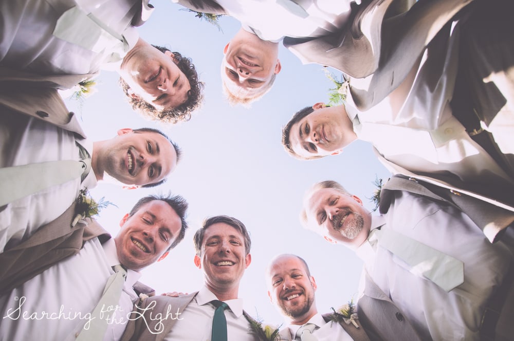 groomsmen photo denver botanical garden at chatfield, colorado wedding photographer photos