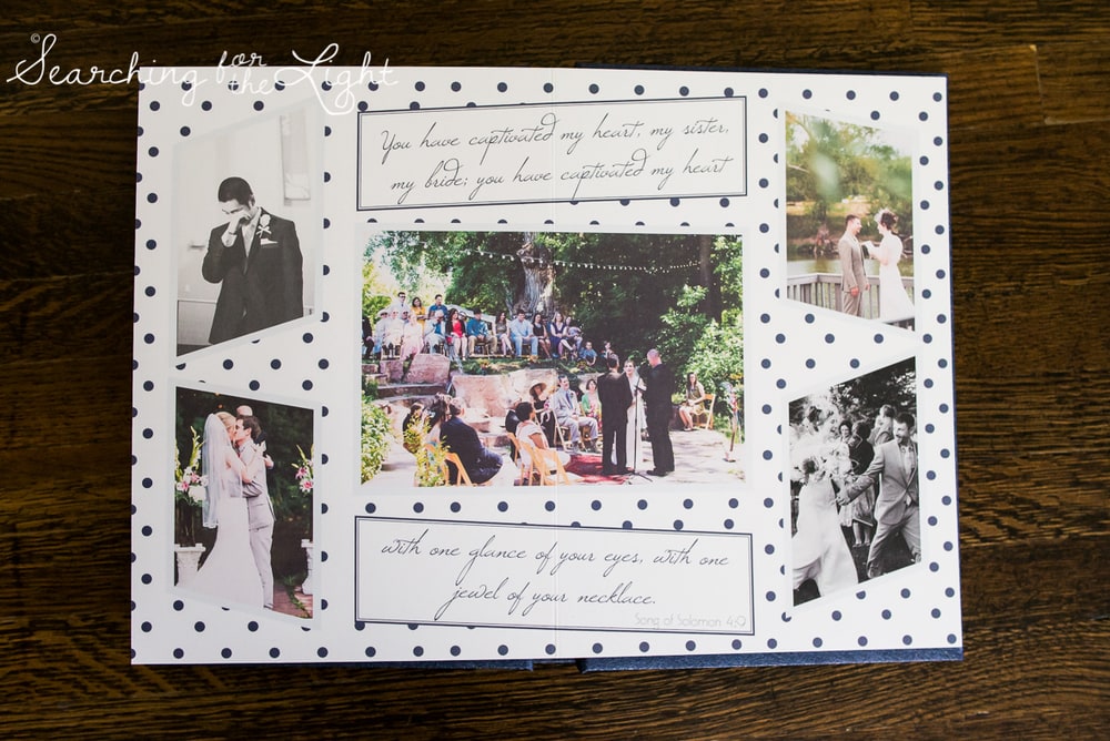 Unique Creative Wedding Album Sample by Denver wedding photographer