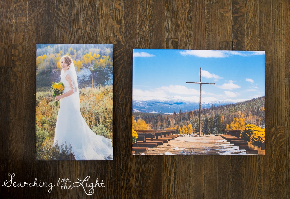 snow mountain ranch wedding photos in the fall, float wrap art work