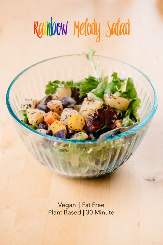 Rainbow Lemon Basil Potato Melody Salad | {Fat Free, Medical Medium, Whole 30, Gluten Free, Vegan Lunch Idea} | Denver, Mountain Colorado Photographer