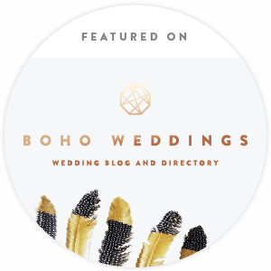 Featured on Boho Weddings - the Boho Luxe Wedding Blog