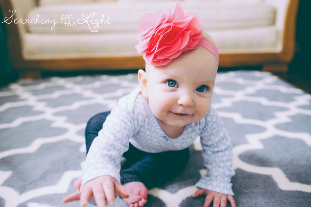 5 month old crawling