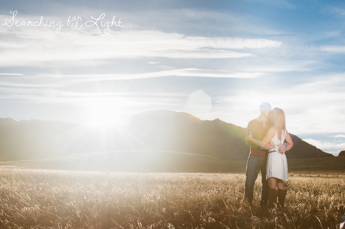 Denver Engagement Photos in the Boulder Flatirons  by Denver engagement photographer who specializes in romantic, whimsical dreamy style wedding photography