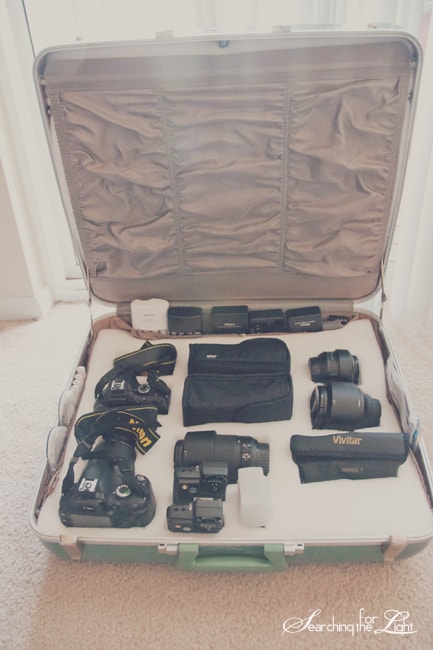 DIY Vintage Camera Case from Old Suitcase Denver Vintage Wedding Photographer 1950s Durabilt Fiberglas