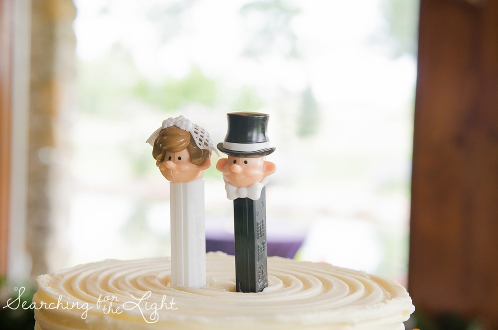 pez candy as cake toppers