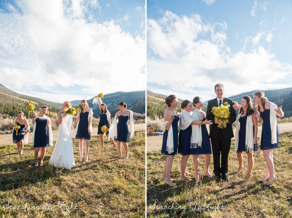 bridesmaides Snow Mountain Ranch Wedding Photo Fall Wedding by Denver Photographer