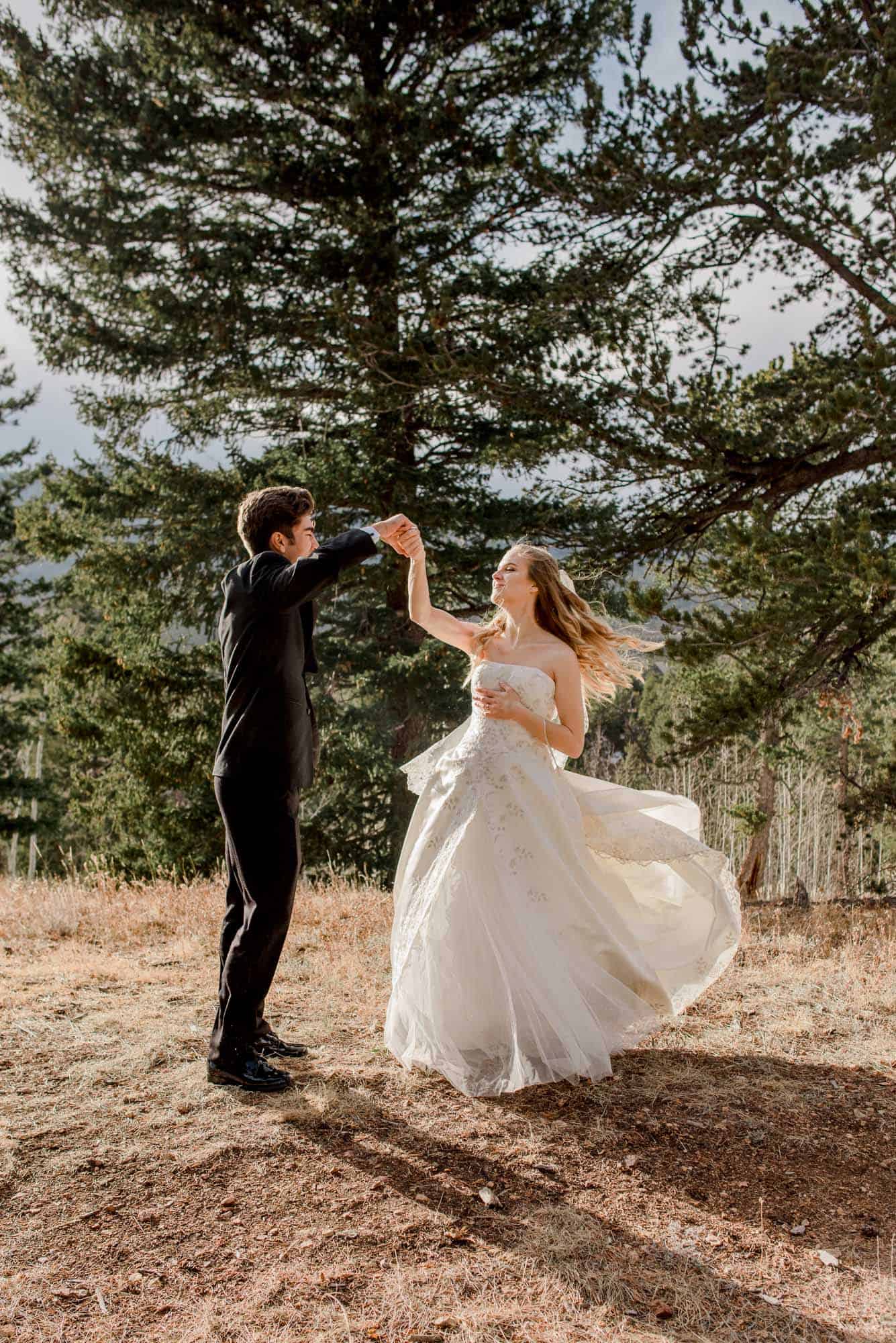 couple dancing on their wedding day