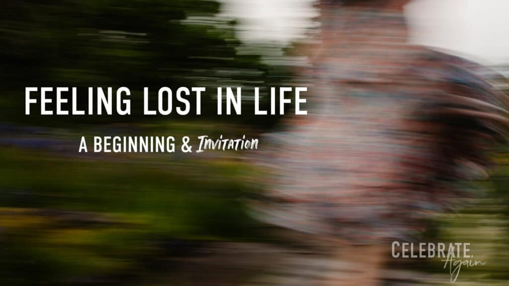 "feeling lost in life a beginning and invitation" a female swirling around in a grassy area