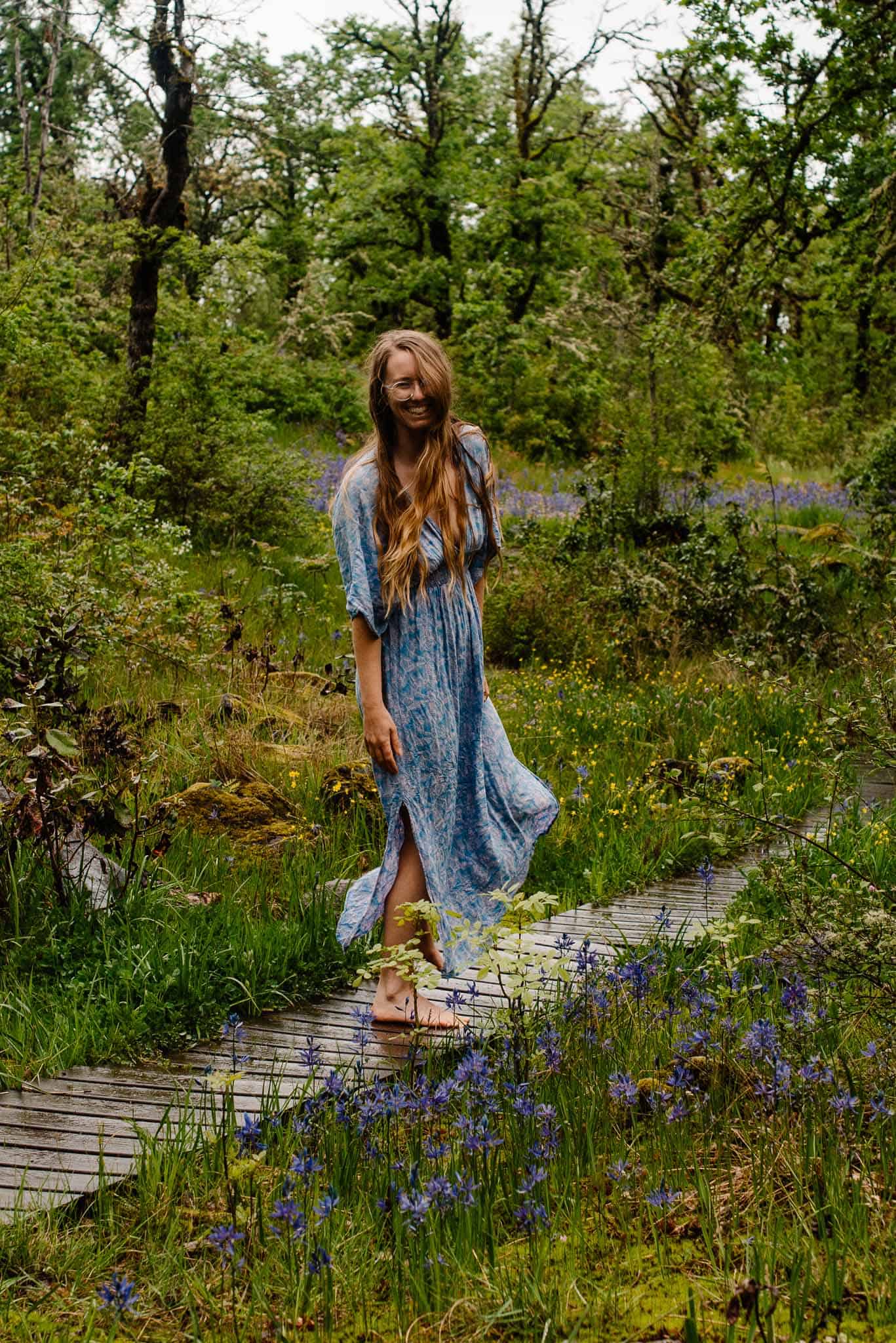 lumalia on a path by flowers