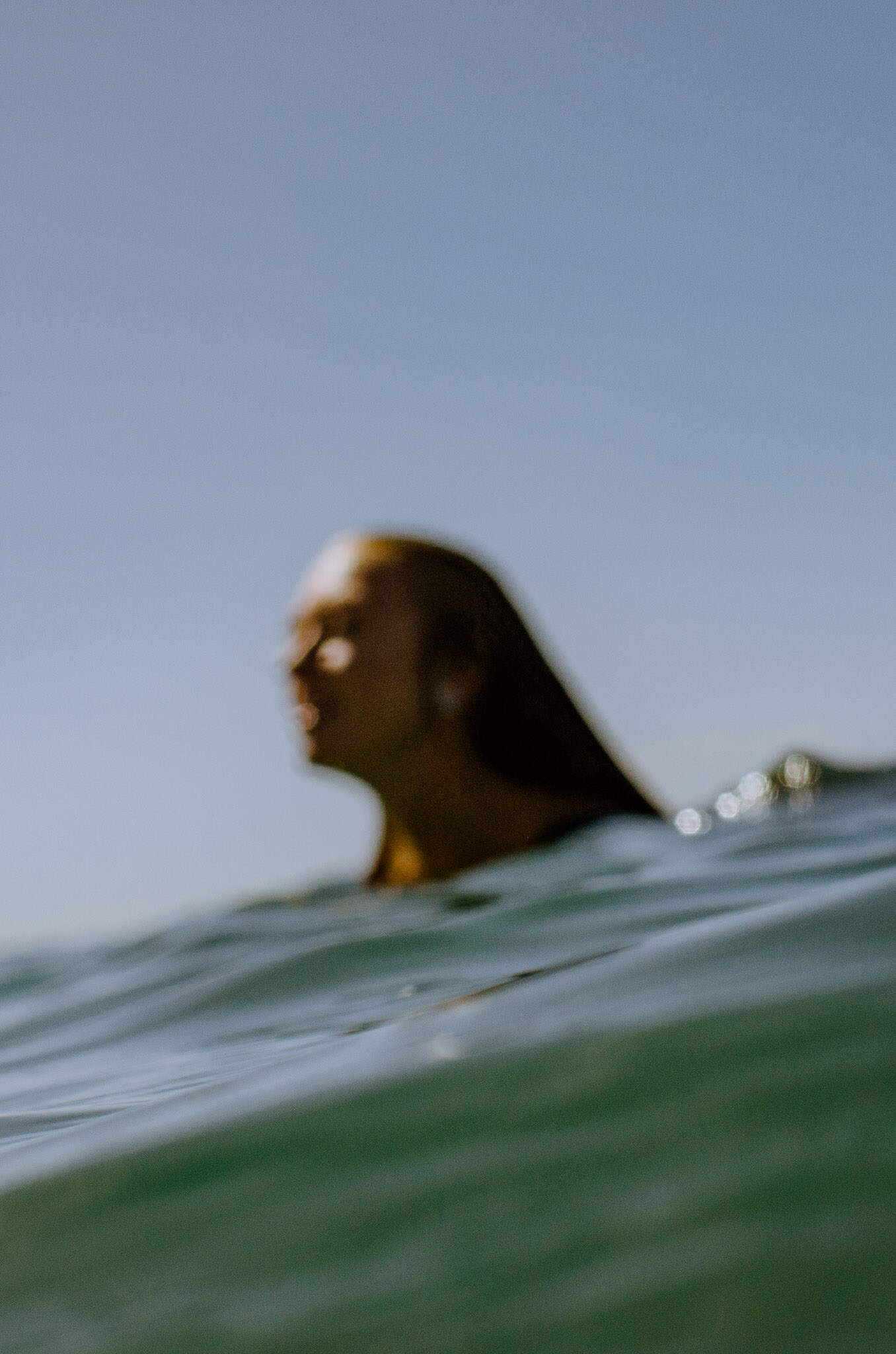 woman in the ocean