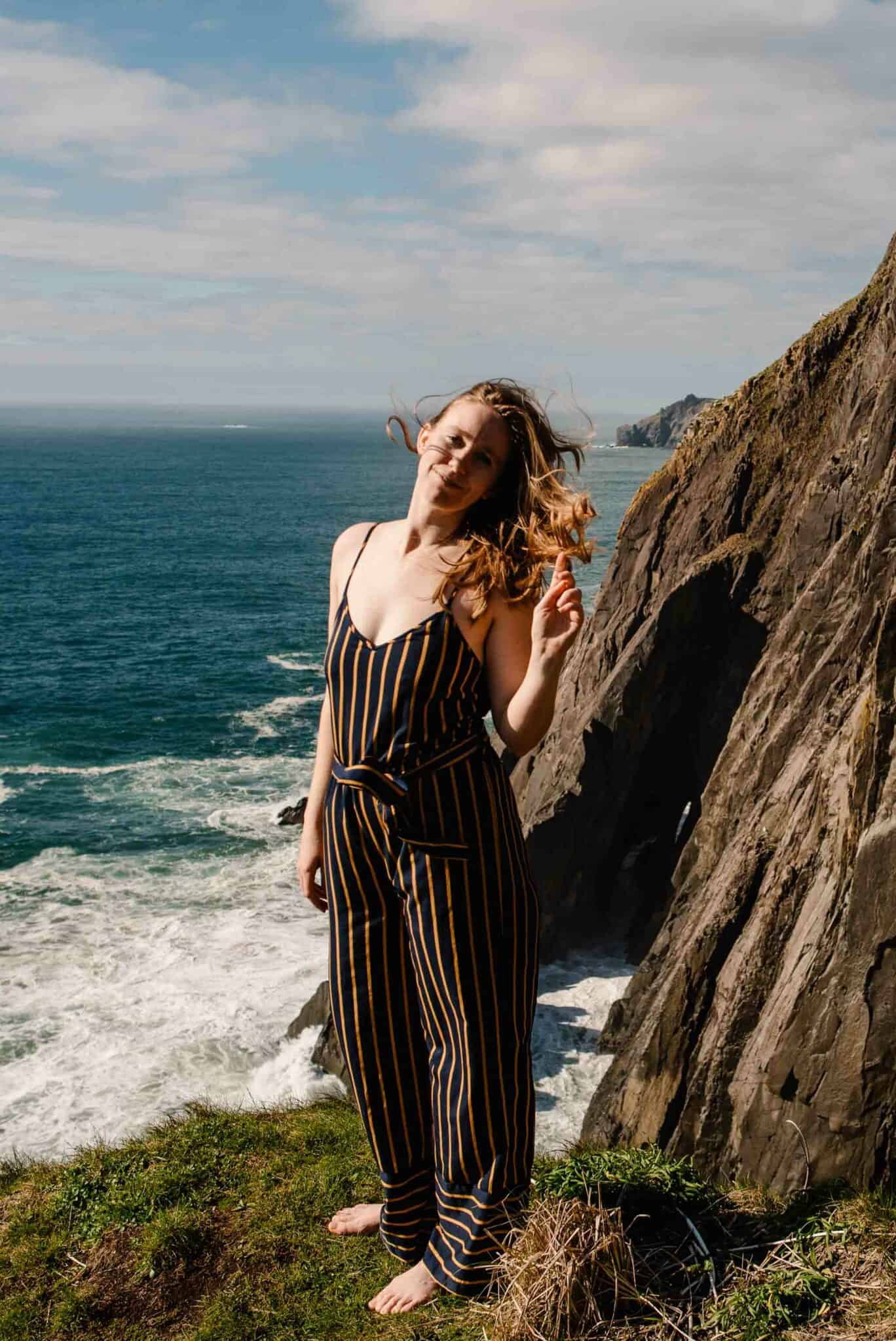 Lumalia near a coast cliff