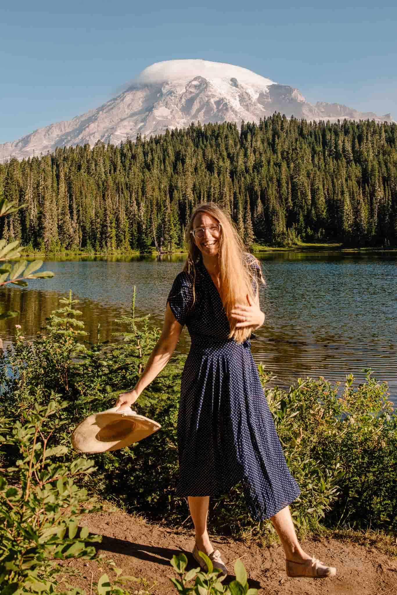 Lumalia near a mountain getting reading to talk about how to feel your feelings