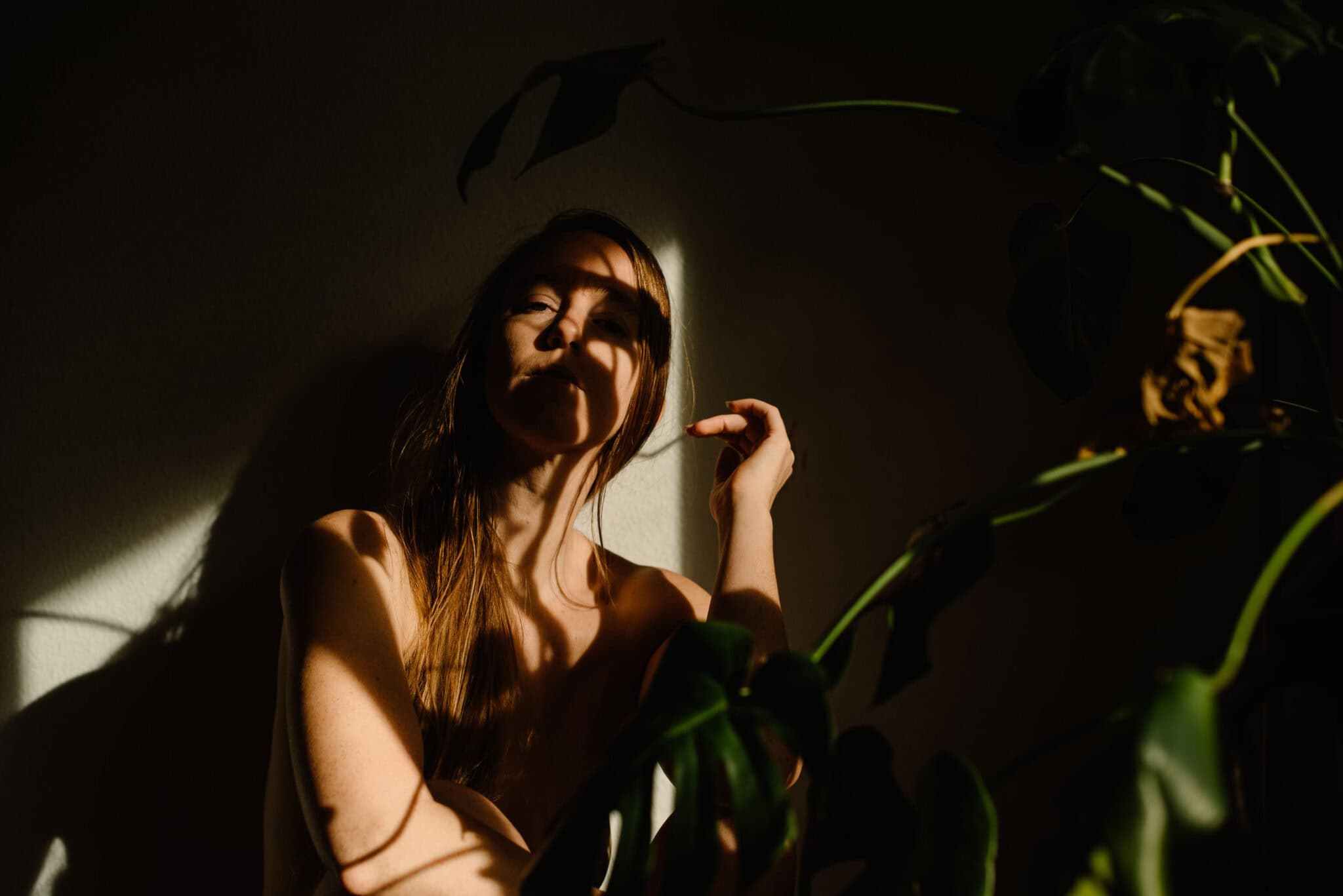 woman in the shadows learning how to feel her feelings and feeling feelings