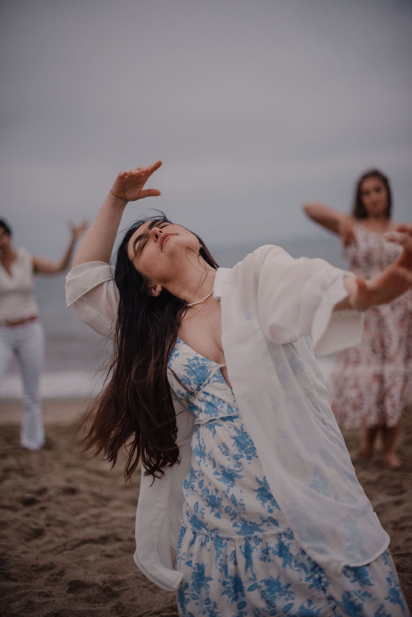 woman deep in movement during a siren empoweremnt experience