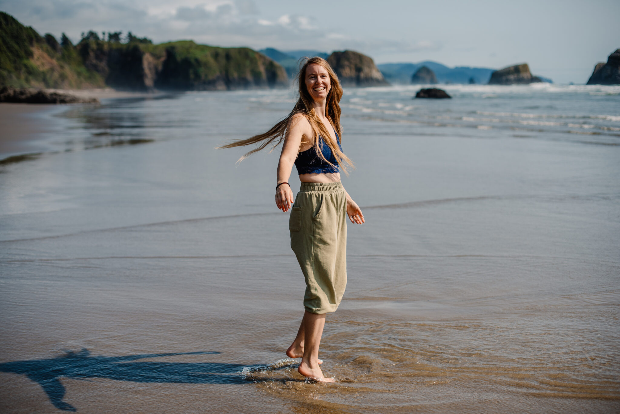 Lumalia on the coast dancing prepping for her flash mob and plot twist moments