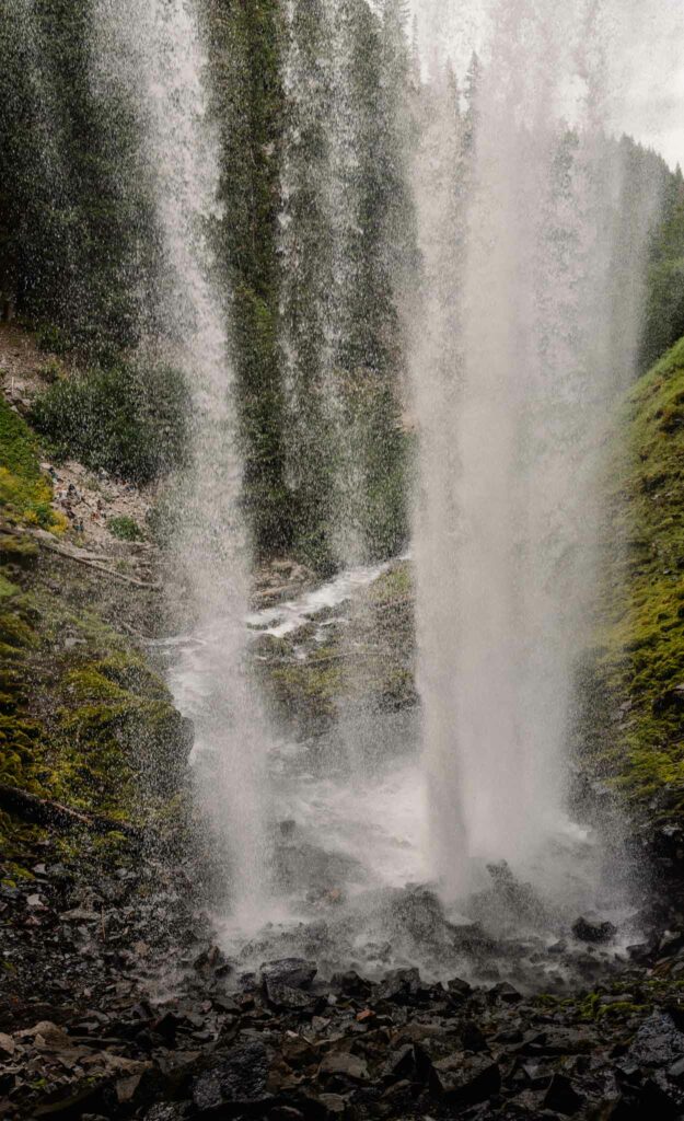 waterfall of washing off leaders off the pedestal