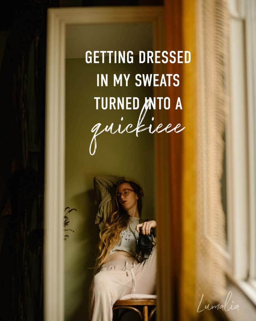 "getting dressed in my sweats turnedinto a quickee" how i turned pain into art