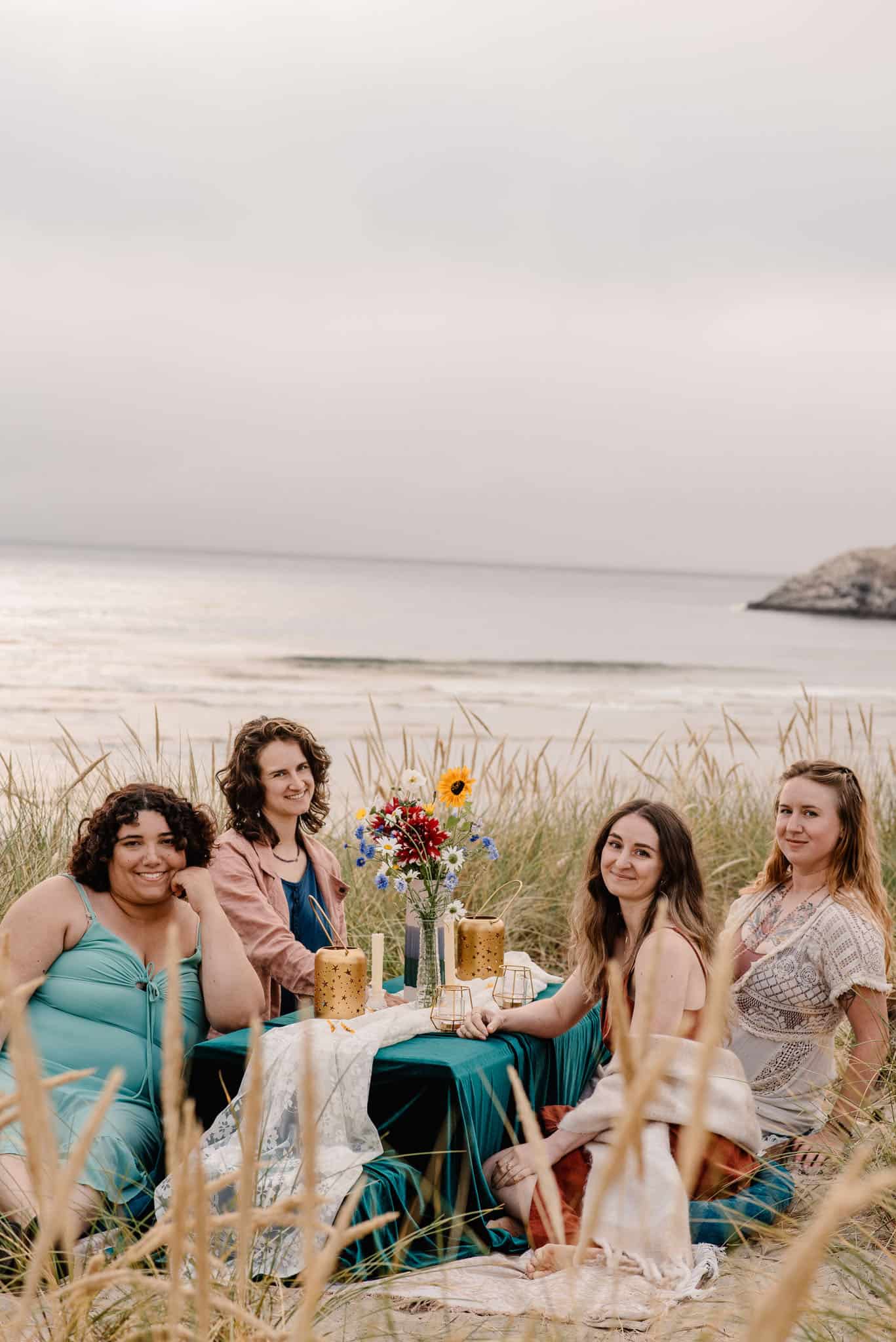 women in a ceremony during a coast aliveness experiences