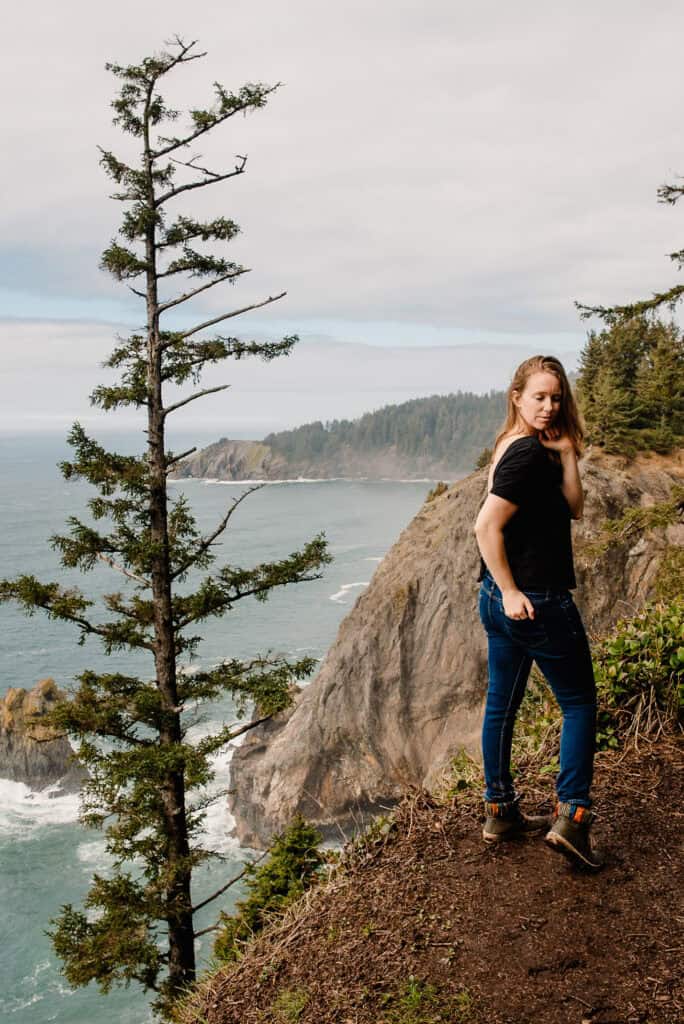 Lumalia standing on coast looking back and reflecting on Self-Abandonment in Relationships